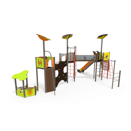 Žaidimų aikštelių kompleksas vaikams nuo 2 iki 12 metų amžiaus – kolekcija 'MEGA / MBG-2580_ME 18-3025-I99'
