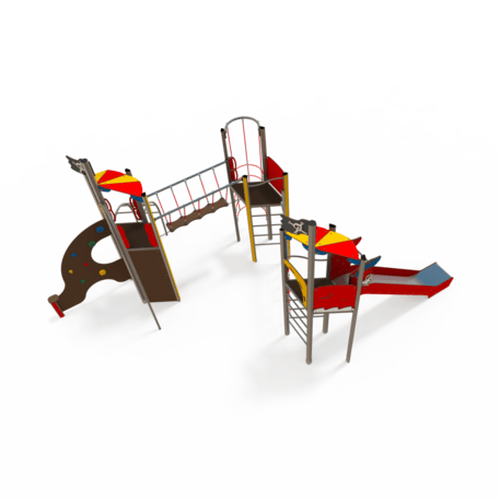 Žaidimų aikštelių kompleksas vaikams nuo 2 iki 12 metų amžiaus – kolekcija 'MEGA / MBG-2596_ME 18-3038-T02'