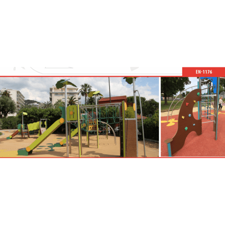 Žaidimų aikštelių kompleksas vaikams nuo 2 iki 12 metų amžiaus – kolekcija 'MEGA / MBG-2596_ME 18-3038-T02'