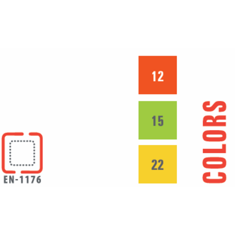 Žaidimų aikštelių kompleksas vaikams nuo 2 iki 12 metų amžiaus – kolekcija 'MEGA / MBG-2603_ME 18-3044-I99'