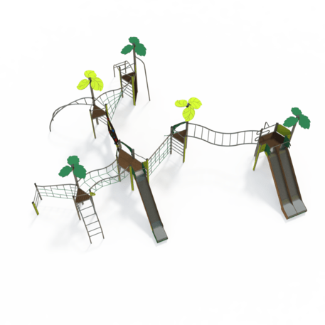 Žaidimų aikštelių kompleksas vaikams nuo 2 iki 12 metų amžiaus – kolekcija 'MEGA / MBG-2633_ME 18-6002-P15'