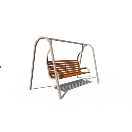 Metalinės lauko supynės su iroko medienos suolu 'Premium Collection / STF/13-04-61_01/MDL'