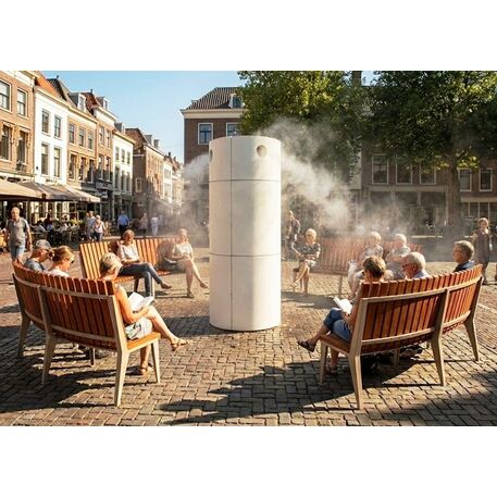 Lauko druskų kambarys (Haloterapija) su suolais iš iroko medienos 'Premium Collection / STF/28-41-02/MDL'