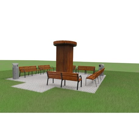 Lauko druskų kambarys – haloterapija su iroko mediena 'Premium Collection / STF/27-41-07/MDL'