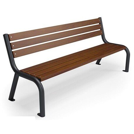 Metalinis suolas su atlošu ir medine sėdimąja dalimi 'MBG/16-Viola / 150-180cm'