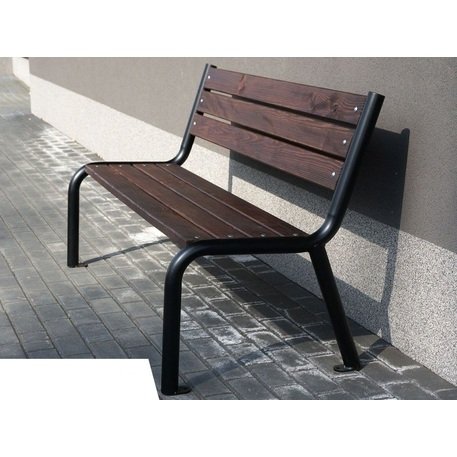 Metalinis suolas su atlošu ir medine sėdimąja dalimi 'MBG/16-Viola / 150-180cm'