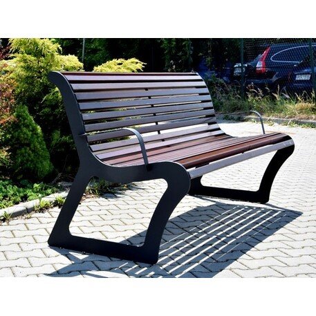 Metalinis suolas su atlošu ir medine sėdimąja dalimi 'MBG/36-Karmen VII / 180cm'