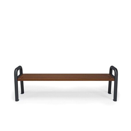 Металлическая скамейка без спинки с деревянным сиденьем 'MBG/84-Promyk II / 160-190cm'