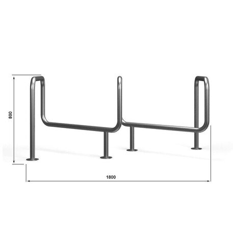 Metall-Fahrradständer 'STF/MBG-U-Zigzag/MDL'