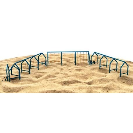 Moduliniai vaikų žaidimų aikštelių kompleksai 3–12 metų vaikams – kolekcija 'Frame / Ninja' MBG-Ninja Frame Kurt I 02733