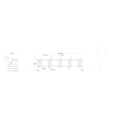 Bicycle parking racks 'Milano_386-P'