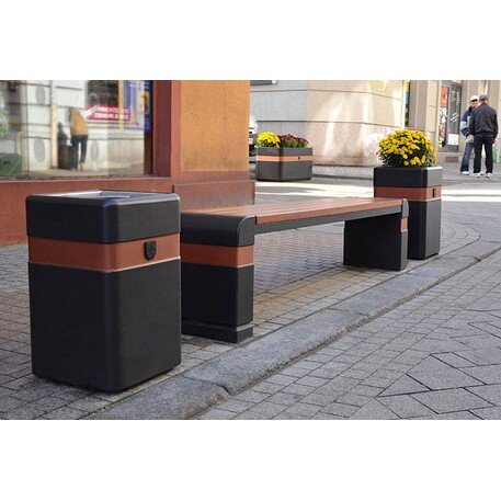 Lauko betoninė šiukšliadėžė 'Genewa / 40L'