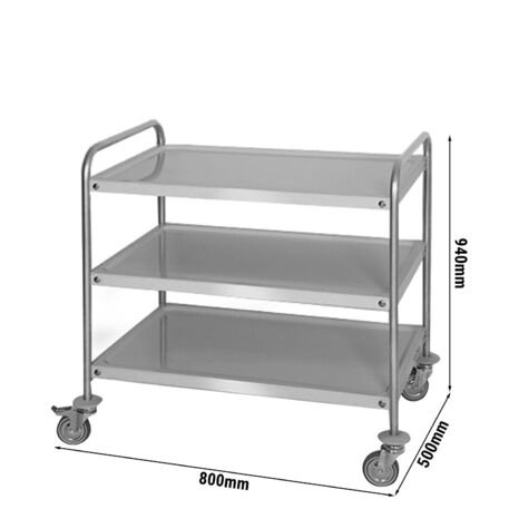 Serving trolley - three shelves (0,8 x 0,5m)