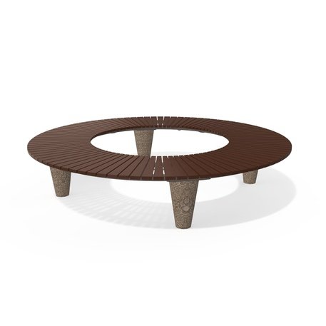 Panchina in calcestruzzo Terrazzo HPC con seduta in legno BS-151 | Urban Premium Collection
