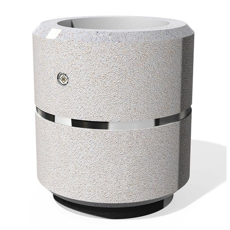 Apvalus betoninis terrazo vazonas (gėlinė) 'Premium / Ø40xH/45cm / BS-20'