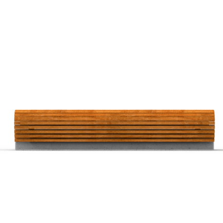 Metal bench without backrest made of Iroko wood 'Premium Collection /STF/20-02-35MDL'