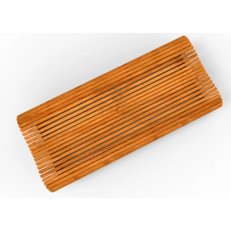 Metal bench without backrest made of Iroko wood 'Premium Collection /STF/20-02-35MDL'