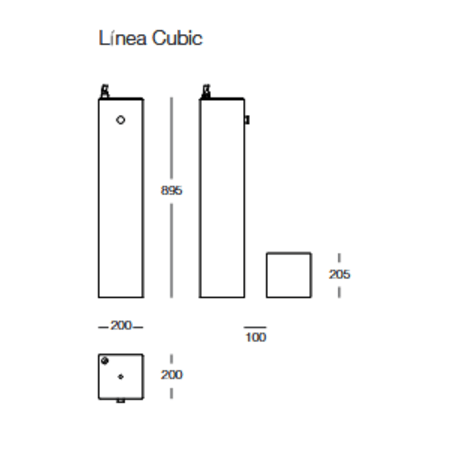 Geriamojo vandens kolonėlė - geryklėlė, kolekcija 'Linea / Cubic'