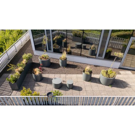 Apvalus metalinis lauko vazonas (gėlinė) 'Premium Collection / STF/07-20-10/MDL'