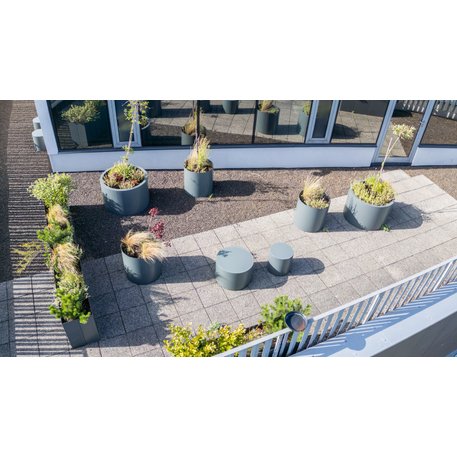 Apvalus metalinis lauko vazonas (gėlinė) 'Premium Collection / STF/07-20-10/MDL'