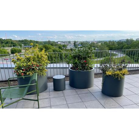 Apvalus metalinis lauko vazonas (gėlinė) 'Premium Collection / STF/07-20-10/MDL'