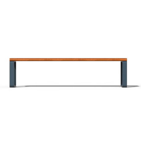 Metalinis suolas (suoliukas) be atlošo, pagamintas iš Iroko medienos 'Premium Collection / STF/22-02-21MDL'