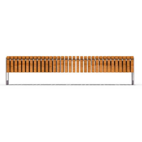 Metalinis suolas (suoliukas) be atlošo, pagamintas iš Iroko medienos 'Premium Collection / STF/21-02-04/MDL'