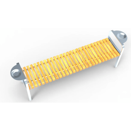 Metalinis suolas (suoliukas) be atlošo, pagamintas iš Iroko medienos 'Premium Collection / STF/20-02-15_04/MDL'