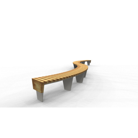 Metalinis suolas (suoliukas) be atlošo, pagamintas iš Iroko medienos 'Premium Collection / STF/18-02-04/MDL'