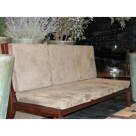  Klasikinio stiliaus medinis suoliukas su atlošu, iš Iroko medienos 'Premium Collection / STF/10-27-16/MDL'