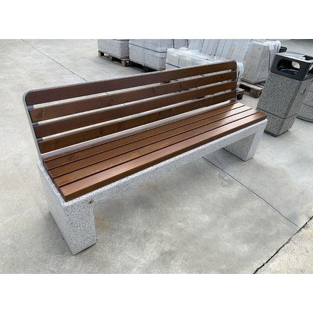 Betoninis su granito skalda lauko suolas '200x54,9x89cm / BS-84'