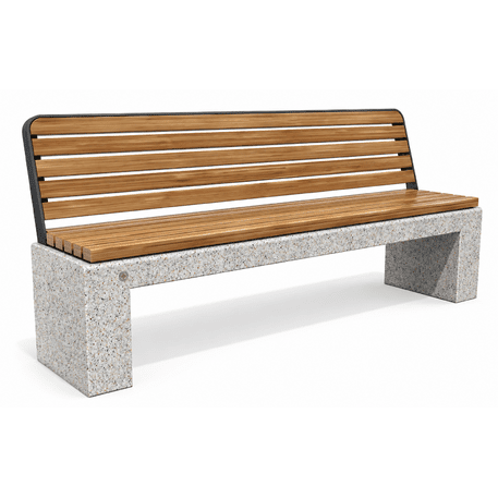 Betoninis su granito skalda lauko suolas '200x54,9x89cm / BS-84'