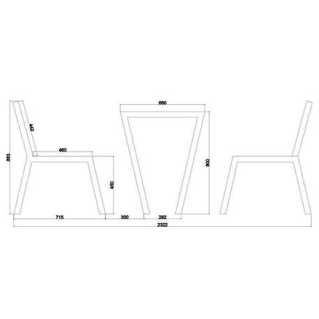 Metal bench + table 'Naryzo Picnic_3'