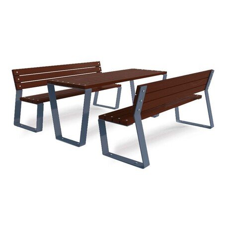 Metal bench + table 'Picnic_R2'