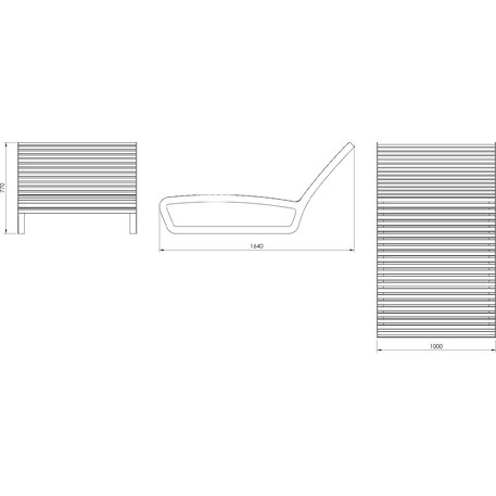 Sedia a sdraio pieghevole in metallo 'BD/LTR020.01/MDL'