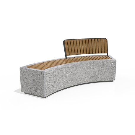 Concrete outdoor bench '200x73x81cm / BS-268-F'