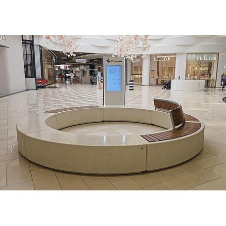 Moduliniai betoniniai suolai su natūralaus marmuro ir granito skalda (terrazzo) 'Premium / 200x50/73xH/81cm / BS-268-F'