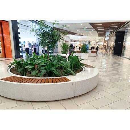 Moduliniai betoniniai suolai su natūralaus marmuro ir granito skalda (terrazzo) 'Premium / 200x50/73xH/81cm / BS-268-F'