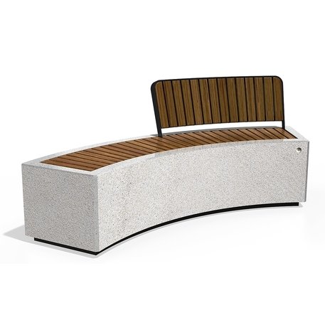 Moduliniai betoniniai suolai su natūralaus marmuro ir granito skalda (terrazzo) 'Premium / 200x50/73xH/81cm / BS-268-F'