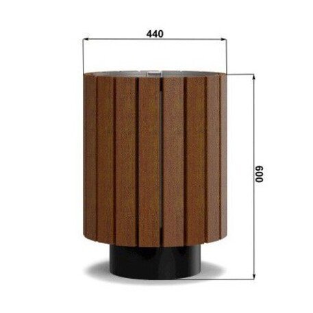 Metal litter bin 'BDS_ONX-53L'