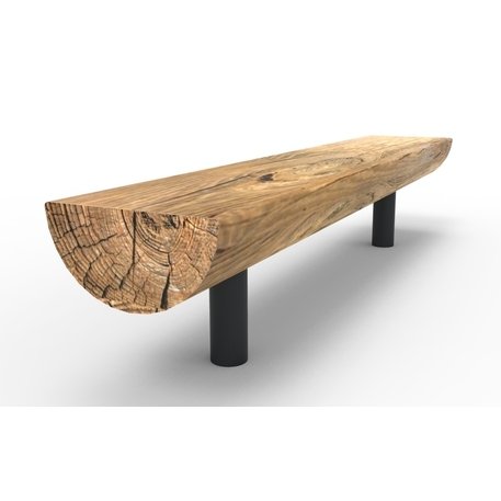 Solid wood bench without backrest, made of oak wood 'Premium Collection / STF/27-02-16/MDL'