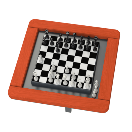 Metal chess table 'BDS/9205/MDL'