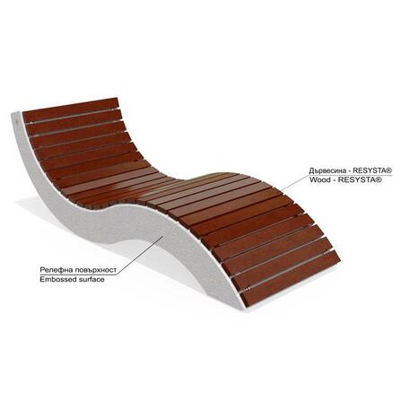 Concrete sun lounger 'STF/BS-290_ER/MDL'