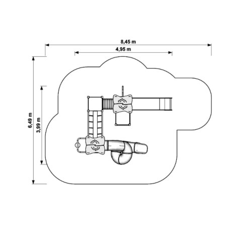 Vaikų žaidimo aikštelės kompleksas 'MBG-352/P1182'