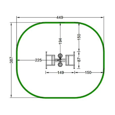 Āra metāla trenažieris 'MBG_30/OFC-3A'