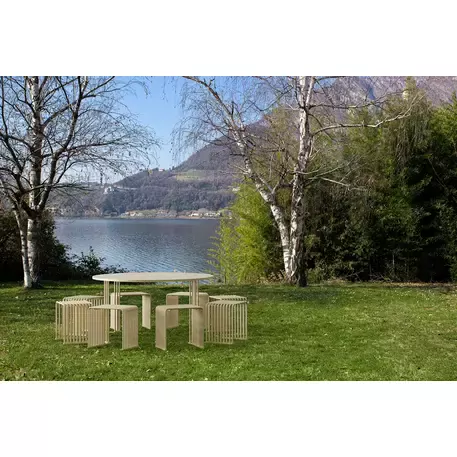 Lauko / Vidaus metalinis suolas ir stalas 'ZEROQUINDICI.015/Picnic'