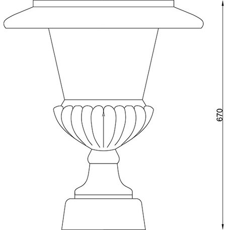 Blumentopf aus Gusseisen, Pflanzgefäß 'FR020 Ø40cm'