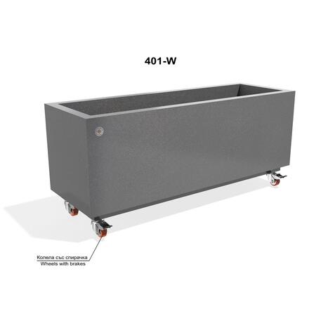 Metalinis lauko vazonas, gėlinė 'Premium / 110x37xH/40cm / BS-401'