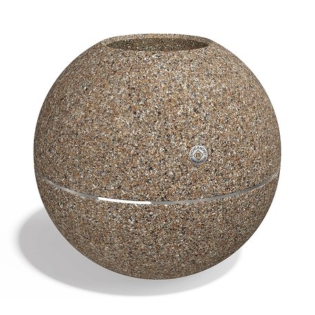 Apvalus betoninis terrazo vazonas (gėlinė) 'Premium / Ø50xH/46,5cm / BS-374'