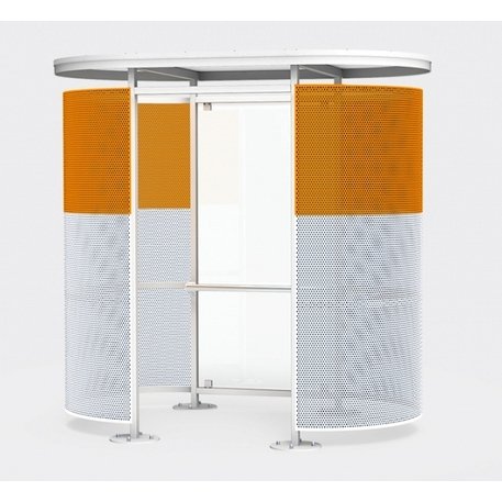 Rūkymo stoginė + Autobusų stotelės laukimo paviljonas 'Smoke Minor 1V / 238,5cm'